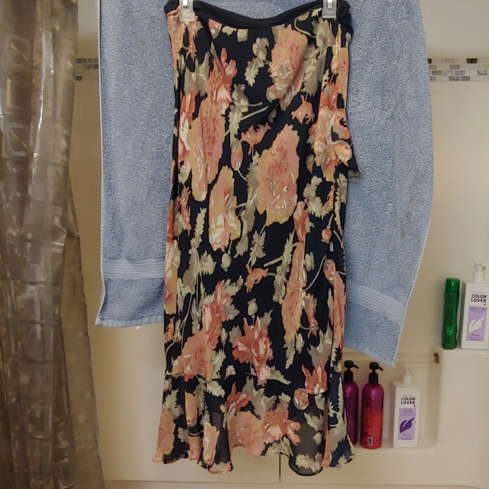 Floral tea length skirt